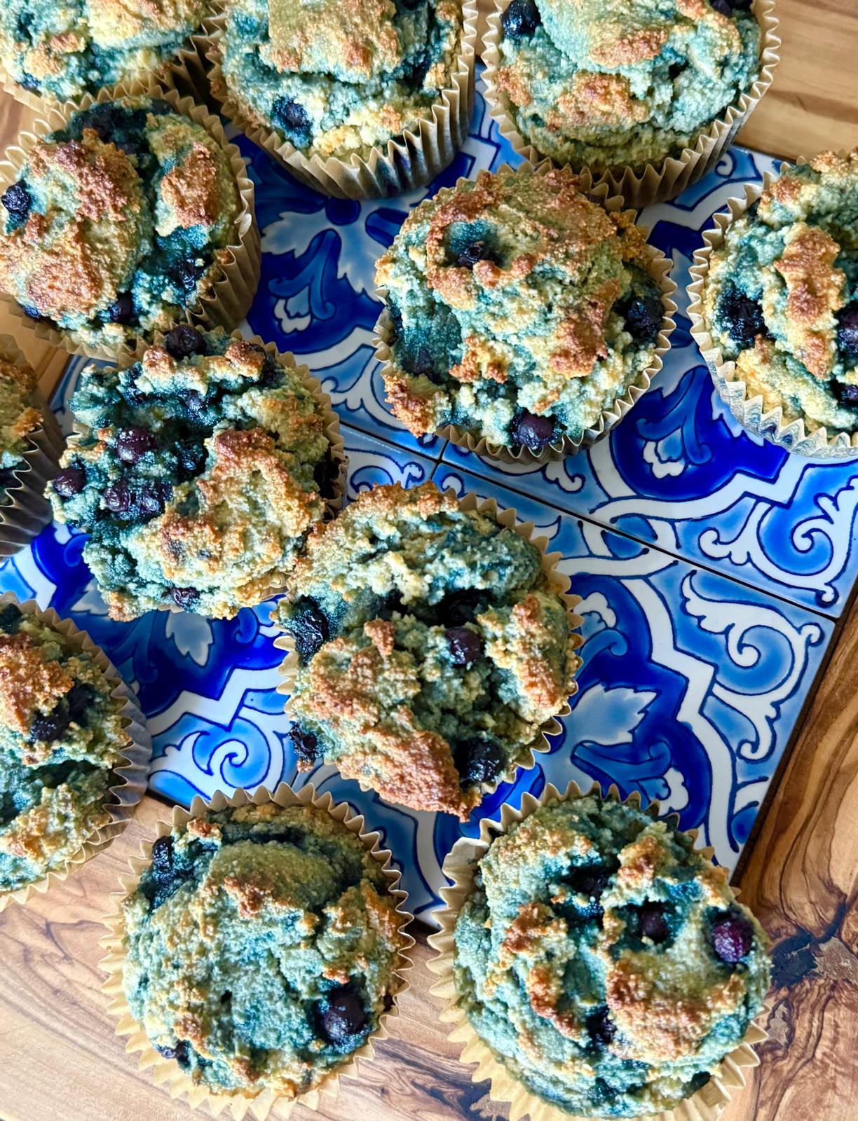 Ahavat Ava’s Blueberry Banana Chocolate Chip Muffins